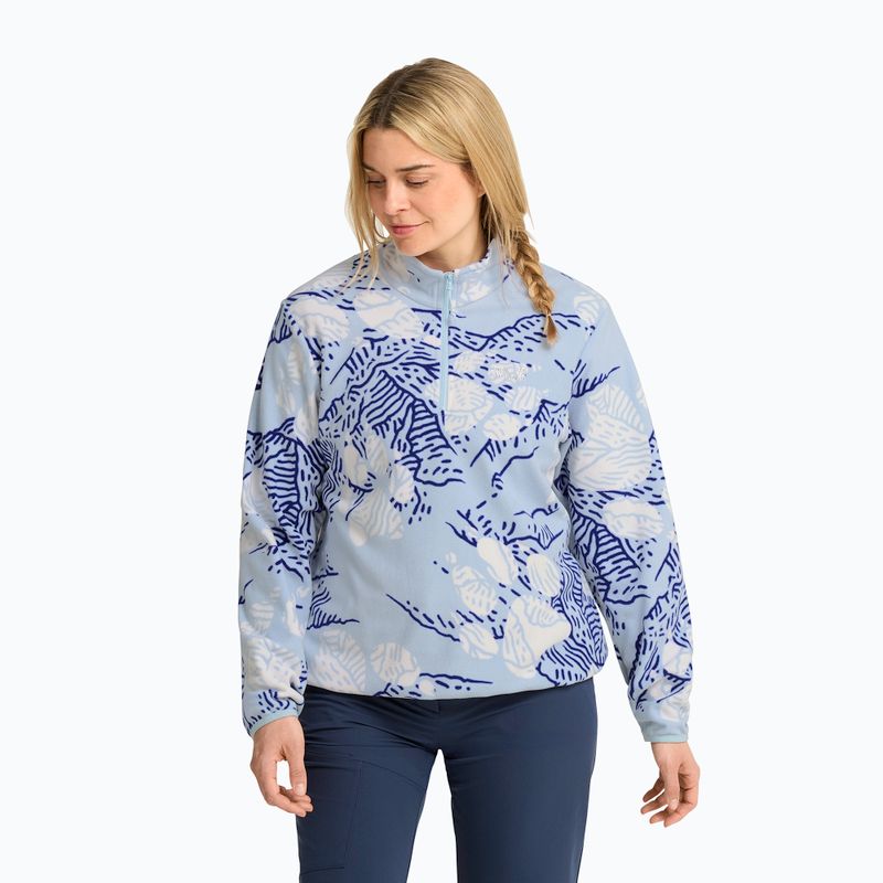 Women's fleece sweatshirt Jack Wolfskin Paw Era 100 Orint Half Zip paw crystal blue