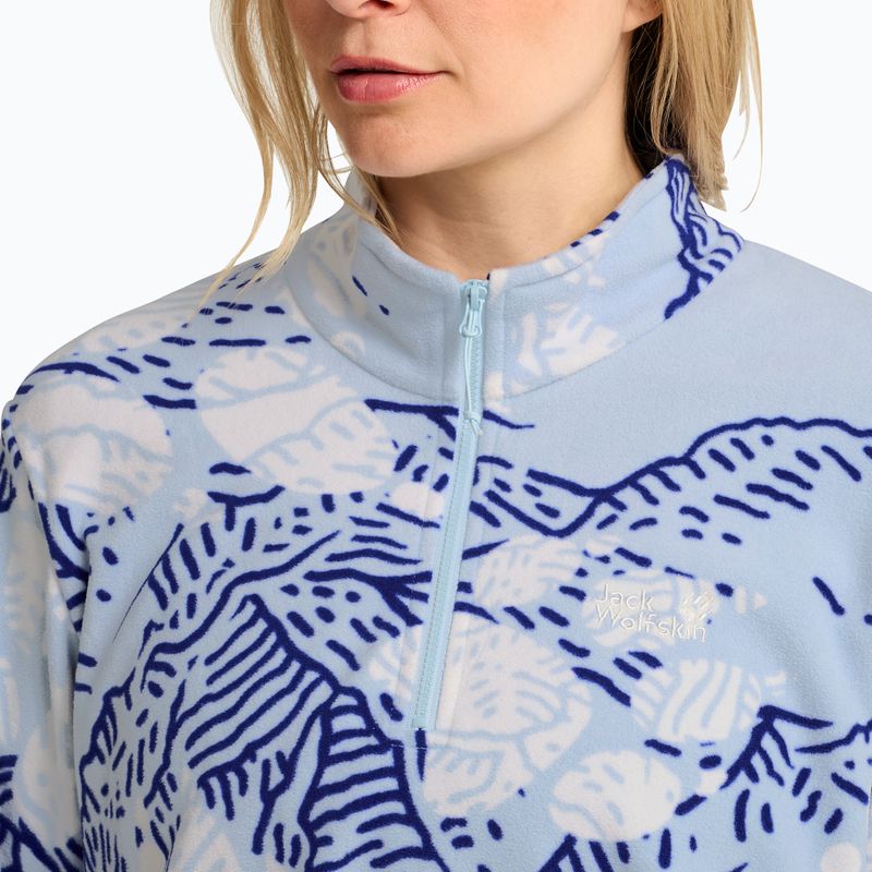 Women's fleece sweatshirt Jack Wolfskin Paw Era 100 Orint Half Zip paw crystal blue 4
