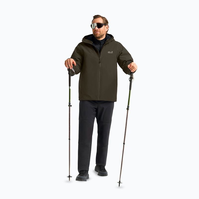 Men's insulated jacket Jack Wolfskin Wisper Ins obsidian moss 2