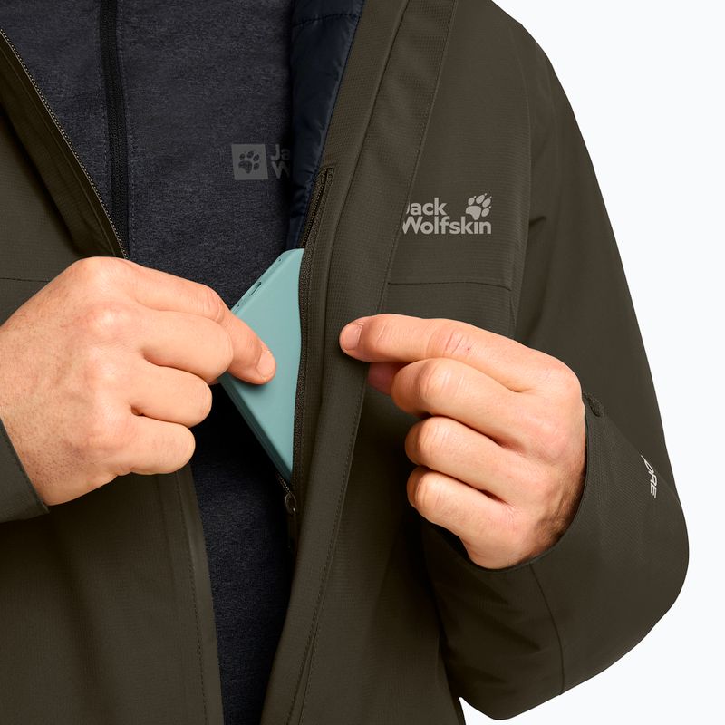 Men's insulated jacket Jack Wolfskin Wisper Ins obsidian moss 4