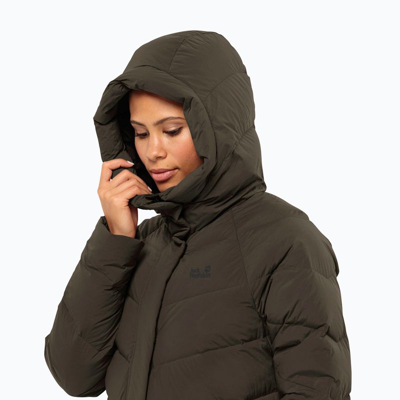 Women's down coat Jack Wolfskin Marienplatz Coat obsidian moss 3