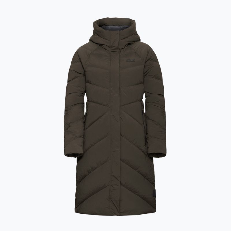 Women's down coat Jack Wolfskin Marienplatz Coat obsidian moss 6