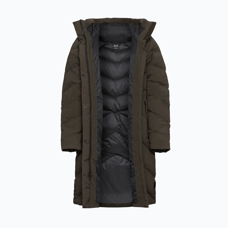 Women's down coat Jack Wolfskin Marienplatz Coat obsidian moss 8