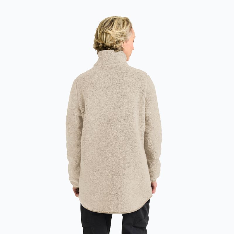 Women's fleece sweatshirt Jack Wolfskin High Curl Coat oyster 3