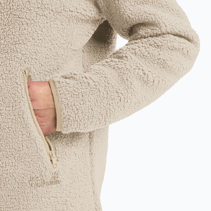 Women's fleece sweatshirt Jack Wolfskin High Curl Coat oyster 4