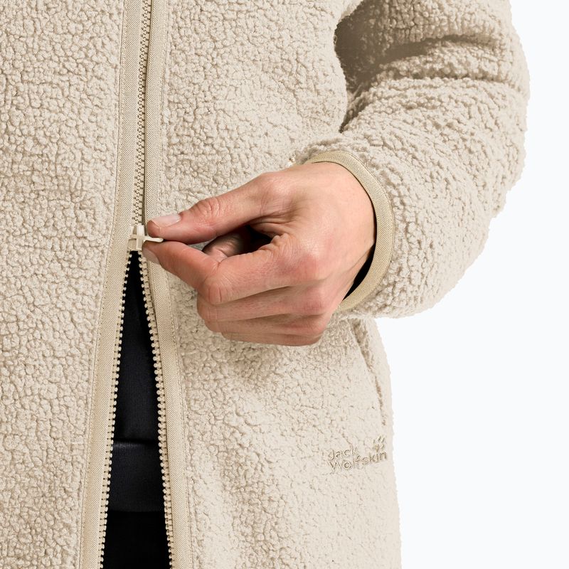 Women's fleece sweatshirt Jack Wolfskin High Curl Coat oyster 5