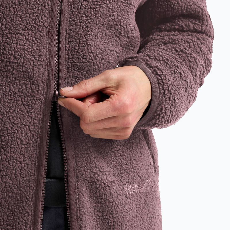 Women's fleece sweatshirt Jack Wolfskin High Curl Coat sheer plum 5