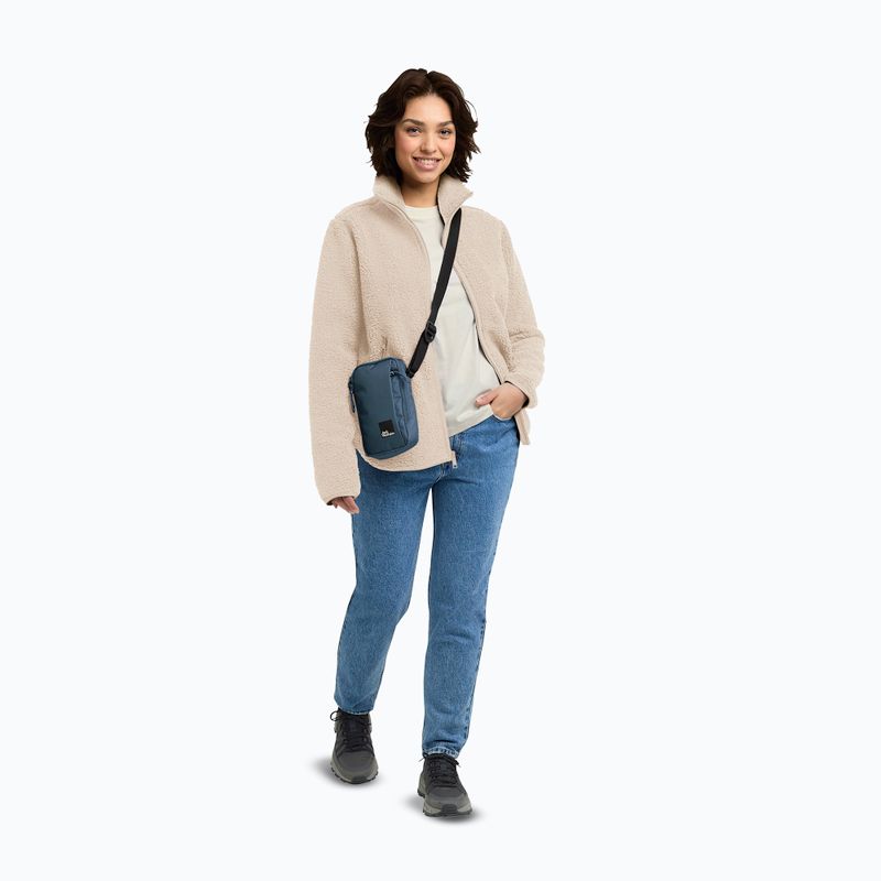 Women's fleece sweatshirt Jack Wolfskin High Curl oyster 2