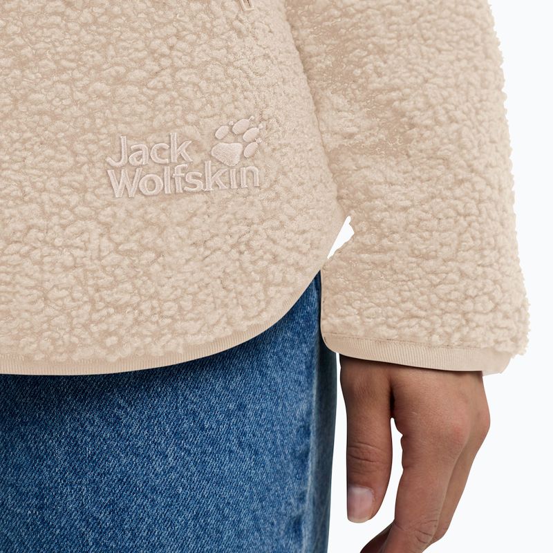 Women's fleece sweatshirt Jack Wolfskin High Curl oyster 6