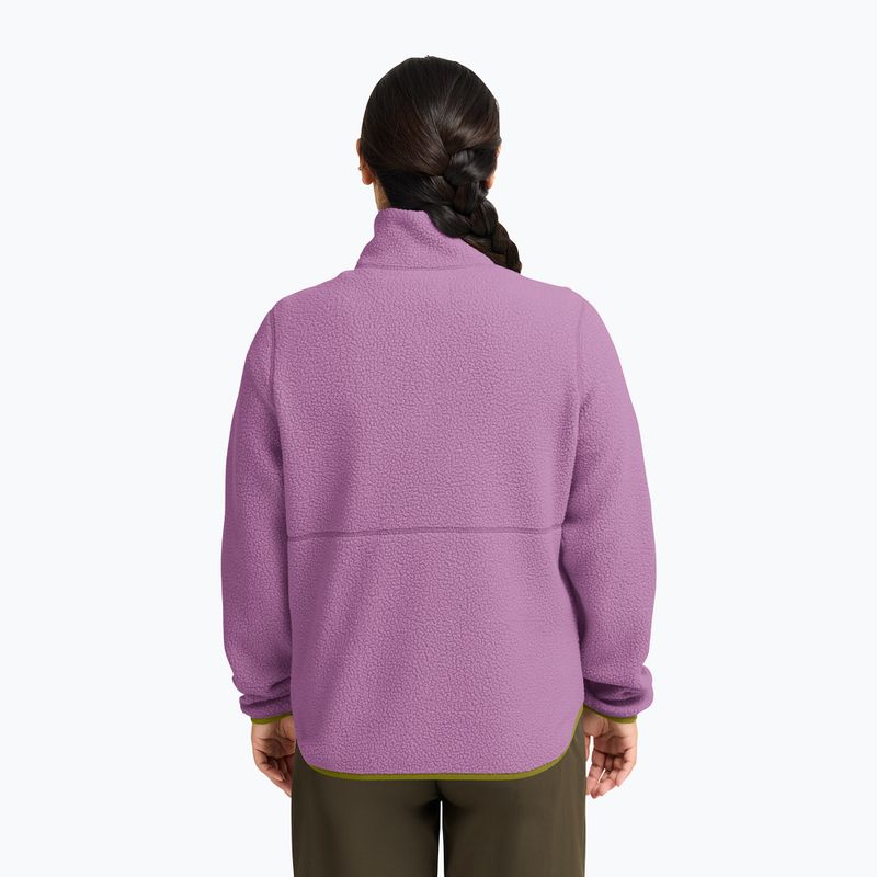 Women's fleece sweatshirt Jack Wolfskin Lite Curl Full Zip vivid orchid 3