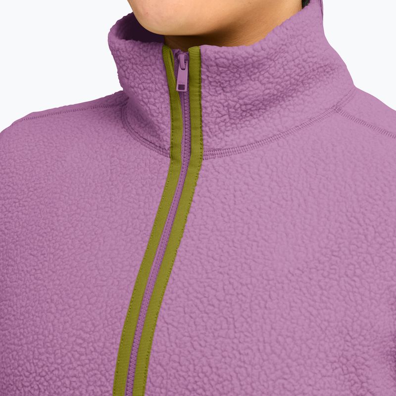 Women's fleece sweatshirt Jack Wolfskin Lite Curl Full Zip vivid orchid 4