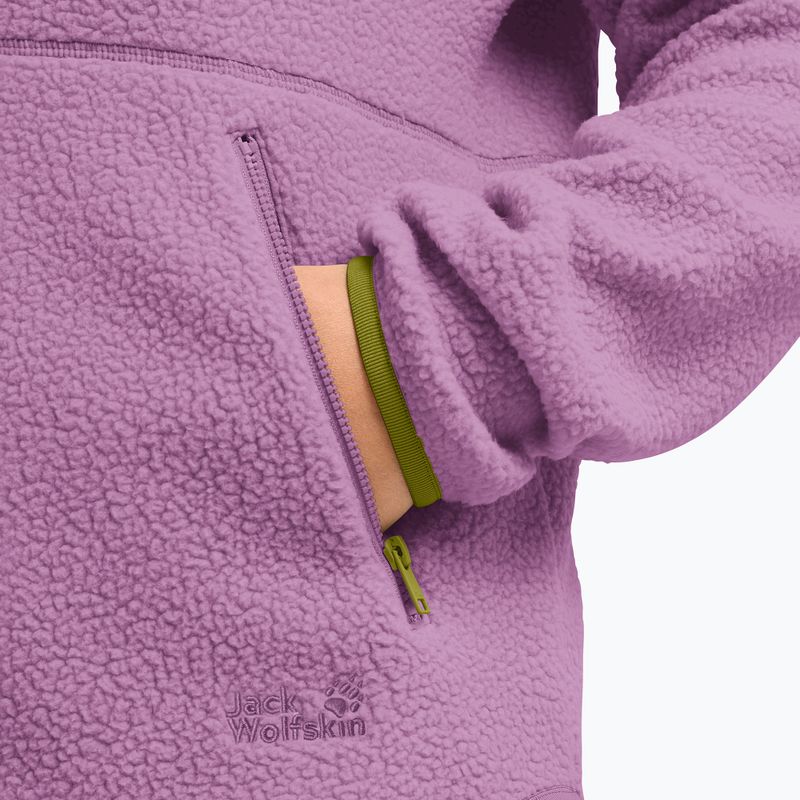 Women's fleece sweatshirt Jack Wolfskin Lite Curl Full Zip vivid orchid 5