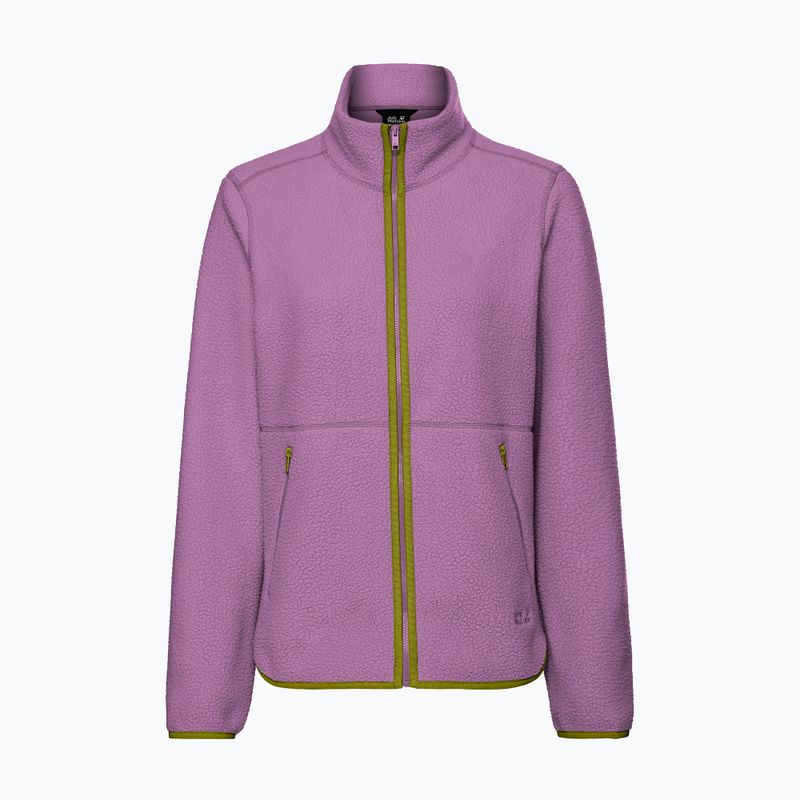 Women's fleece sweatshirt Jack Wolfskin Lite Curl Full Zip vivid orchid 7