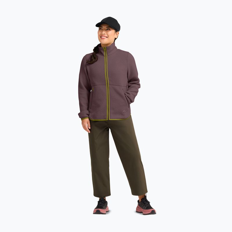 Women's fleece sweatshirt Jack Wolfskin Lite Curl Full Zip sheer plum 2