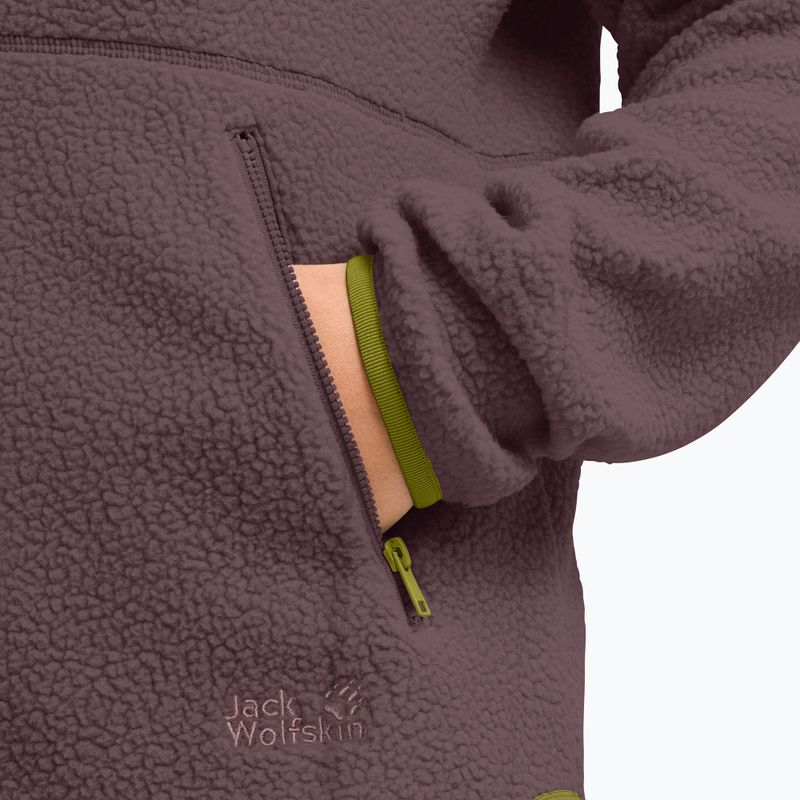 Women's fleece sweatshirt Jack Wolfskin Lite Curl Full Zip sheer plum 5