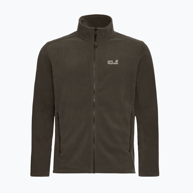 Men's fleece sweatshirt Jack Wolfskin Taunus 200 Full Zip obsidian moss 7