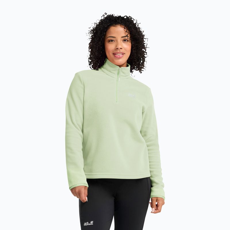 Women's fleece sweatshirt Jack Wolfskin Taunus 100 Half Zip melon