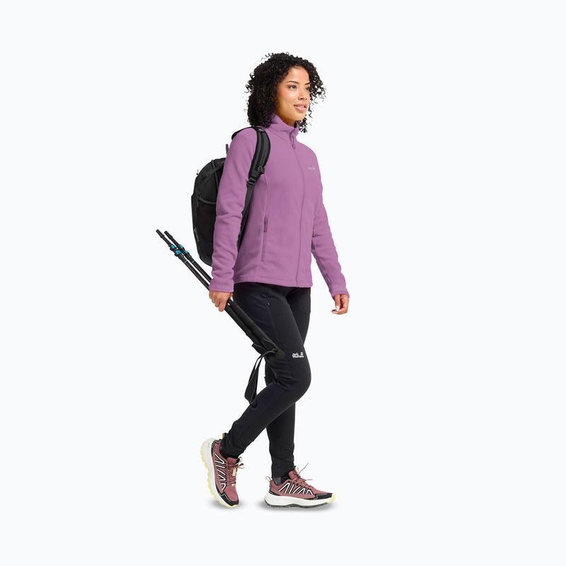 Women's fleece sweatshirt Jack Wolfskin Taunus 100 Full Zip vivid orchid 2