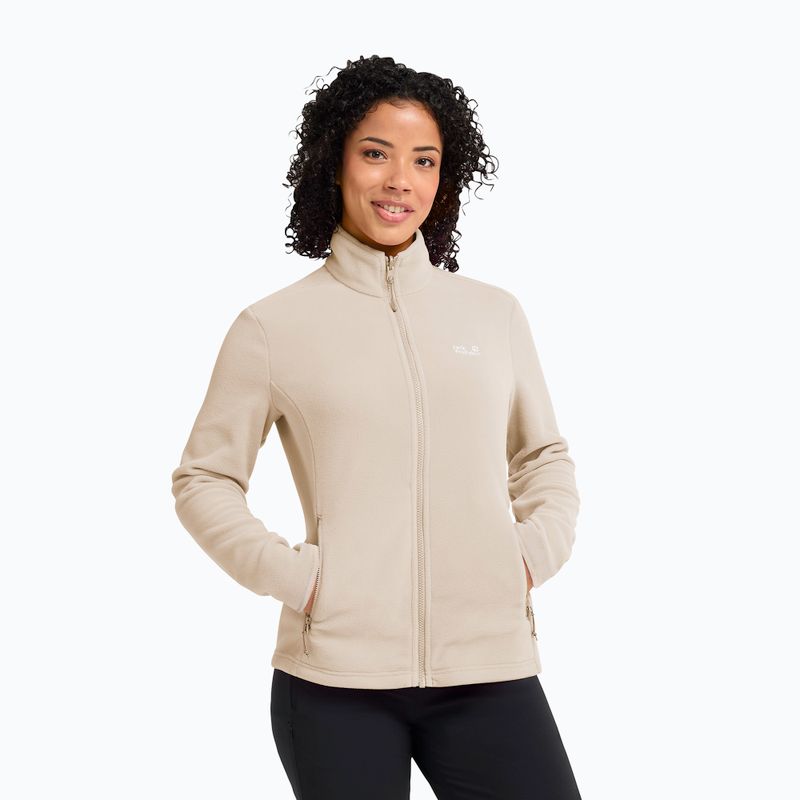 Women's fleece sweatshirt Jack Wolfskin Taunus 100 Full Zip oyster
