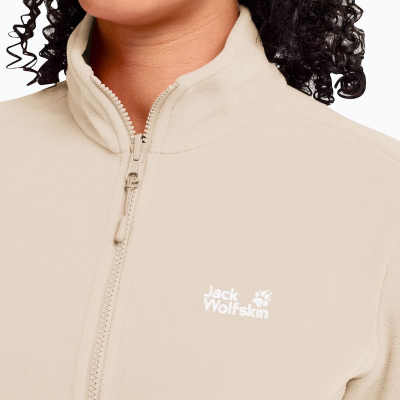 Women's fleece sweatshirt Jack Wolfskin Taunus 100 Full Zip oyster 4