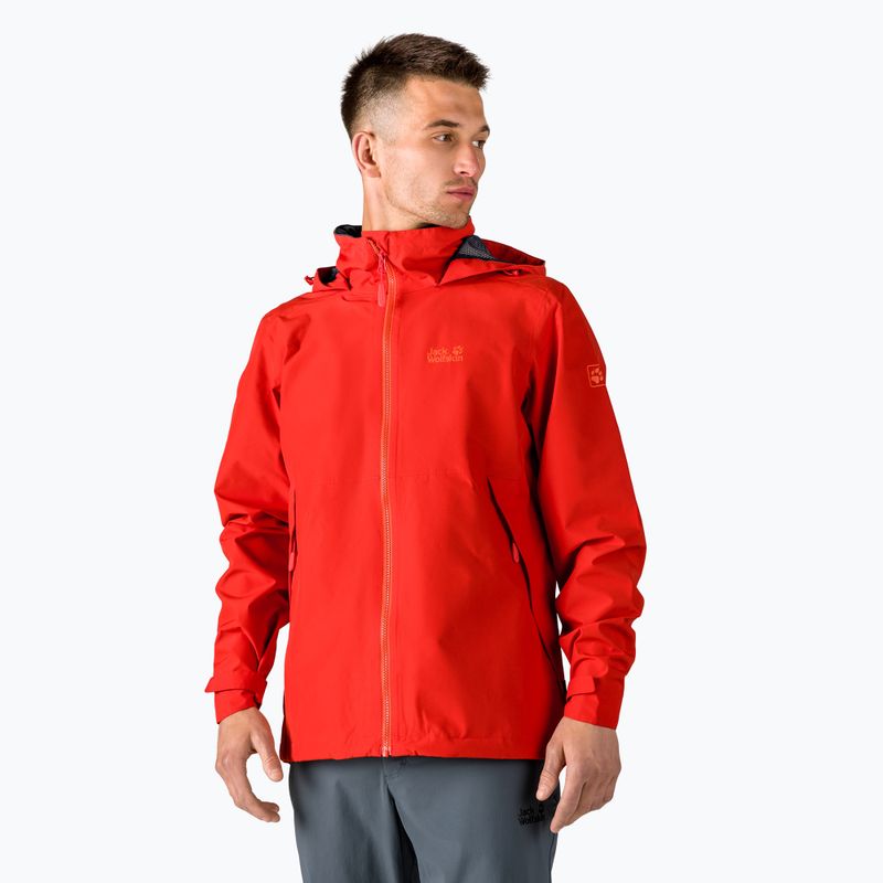 Jack Wolfskin men's hardshell jacket Evandale red 1111131_2206