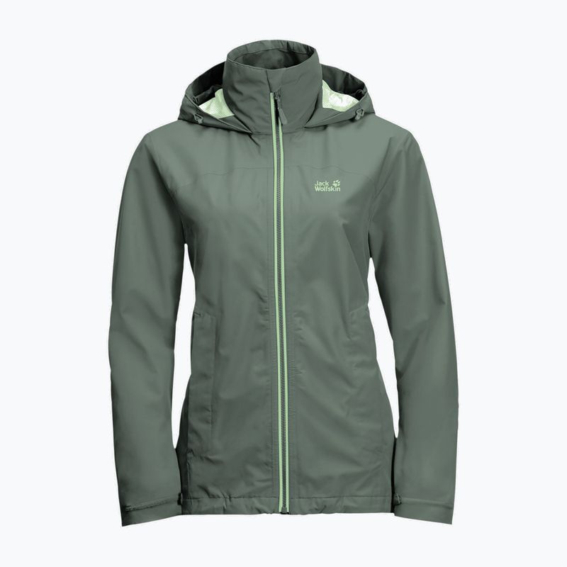 Jack Wolfskin women's hardshell jacket Evandale green 1111191_4311 5