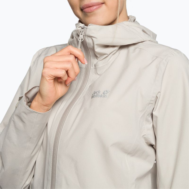 Jack Wolfskin women's hardshell jacket Pack & Go Shell grey 1111514_6260 6