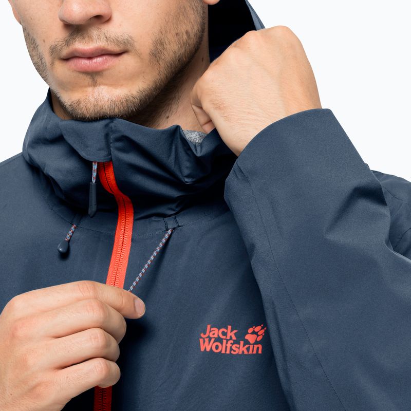 Jack Wolfskin men's Highest Peak 2.5L rain jacket navy blue 1114961_1383 5