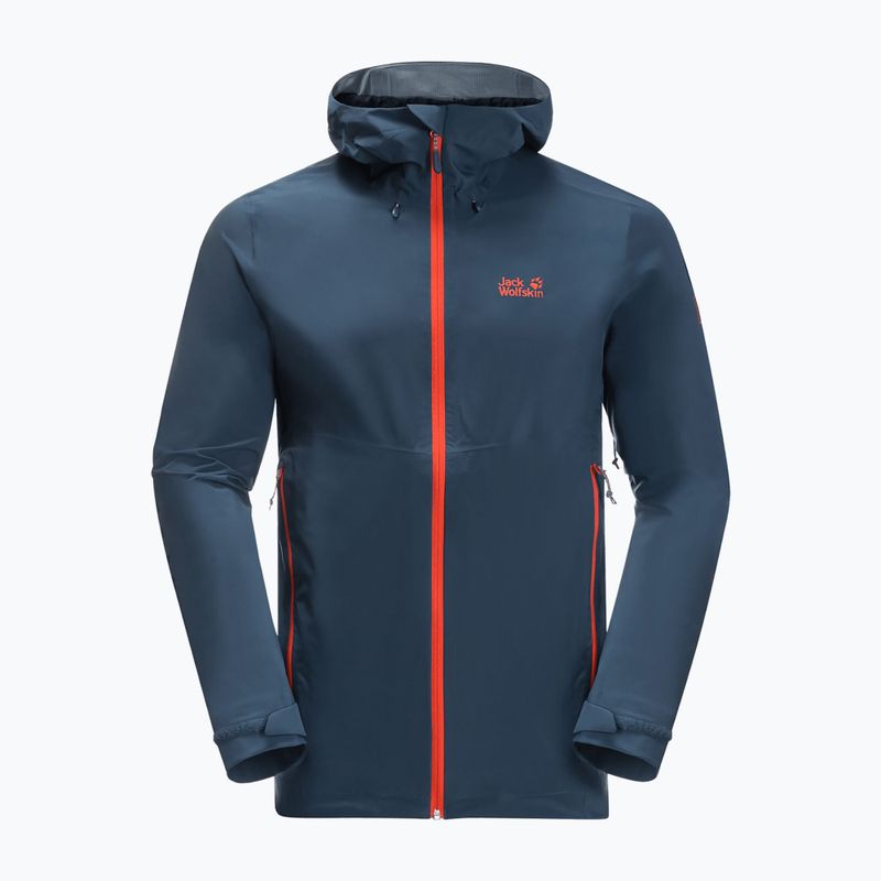 Jack Wolfskin men's Highest Peak 2.5L rain jacket navy blue 1114961_1383 7