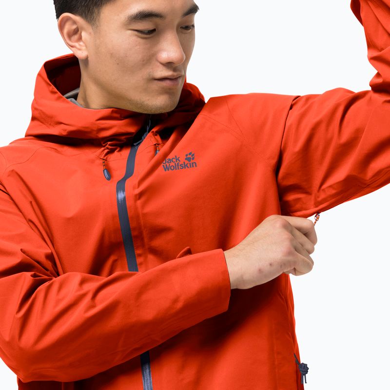 Jack Wolfskin men's hardshell jacket Highest Peak orange 1115131_3017 3