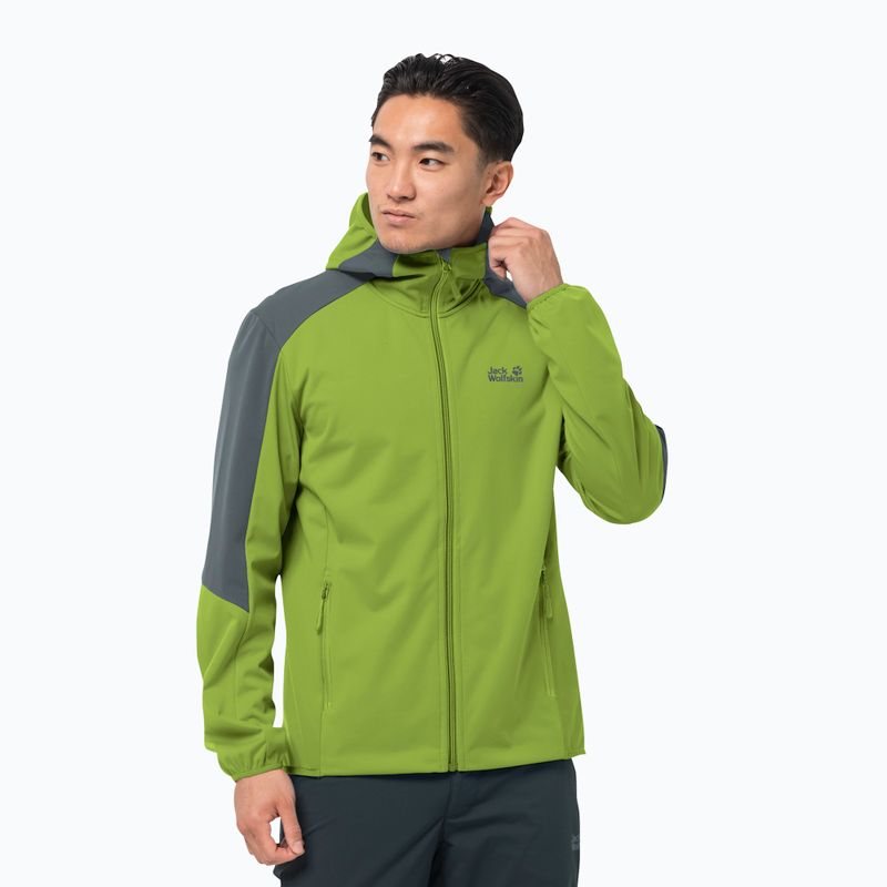 Jack Wolfskin Go Hike men's softshell jacket green 1306921_4073