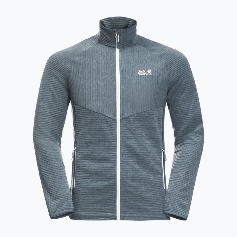 Jack Wolfskin men's Active Tongari grey fleece sweatshirt 1709472_6098 5