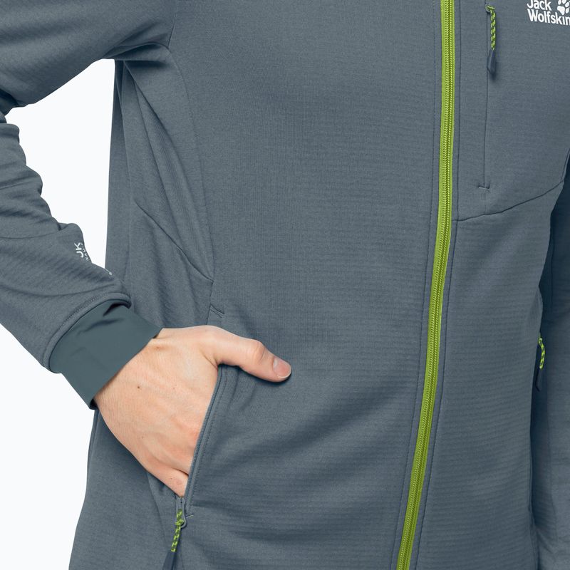 Jack Wolfskin men's Hydro Grid fleece sweatshirt grey 1710001_6098 5
