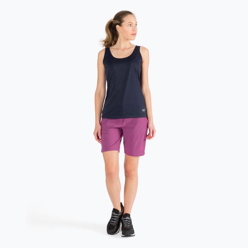 Jack Wolfskin women's trekking T-shirt Pack & Go Tank navy blue 1807282_1010 2