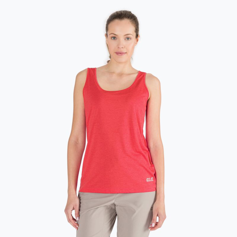 Jack Wolfskin women's trekking t-shirt Pack & Go Tank red 1807282_2058