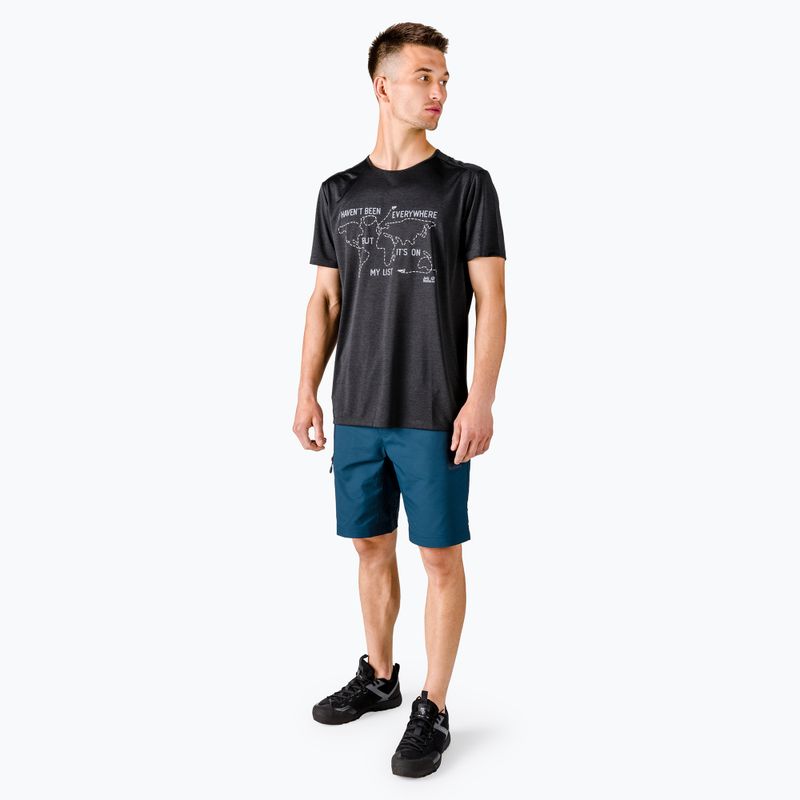 Jack Wolfskin men's trekking t-shirt Pack & Go Travel black 1808551_6000 2