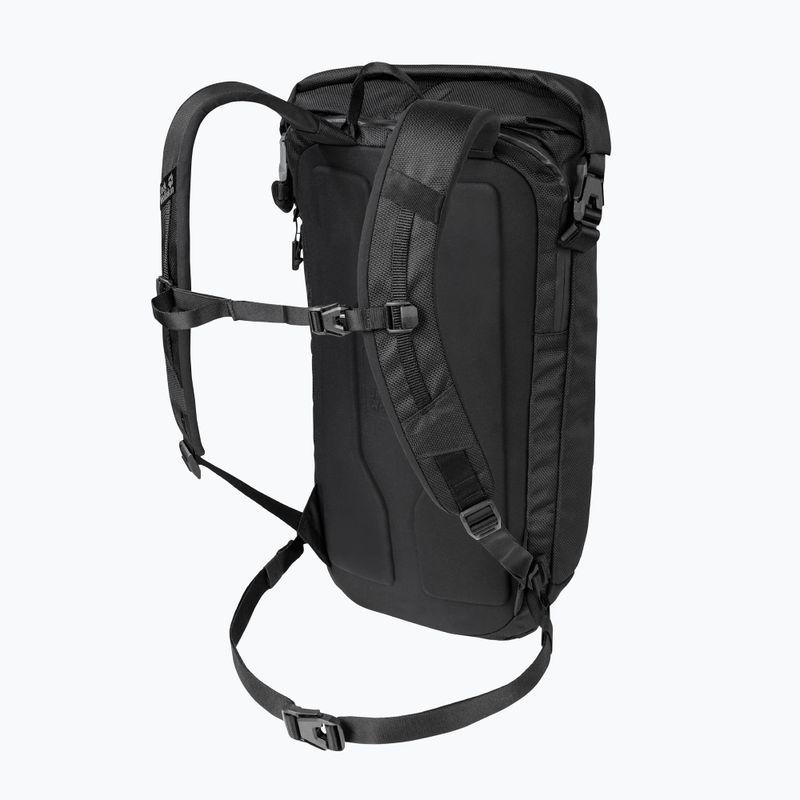 Jack Wolfskin Helsinki Rolltop 18 l ultra black city backpack 2