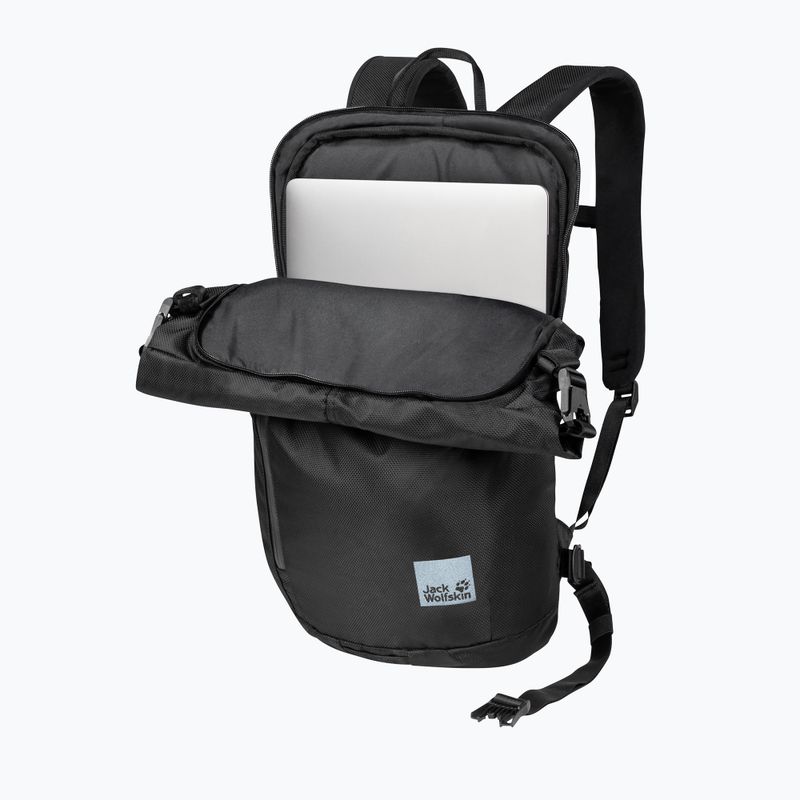 Jack Wolfskin Helsinki Rolltop 18 l ultra black city backpack 4