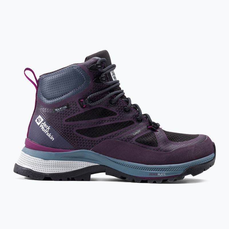 Women's trekking boots Jack Wolfskin Force Striker Texapore Mid purple 4038873 2