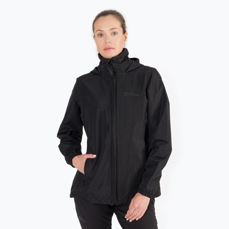 Jack Wolfskin Stormy Point 2L women's rain jacket black 1111202_6000