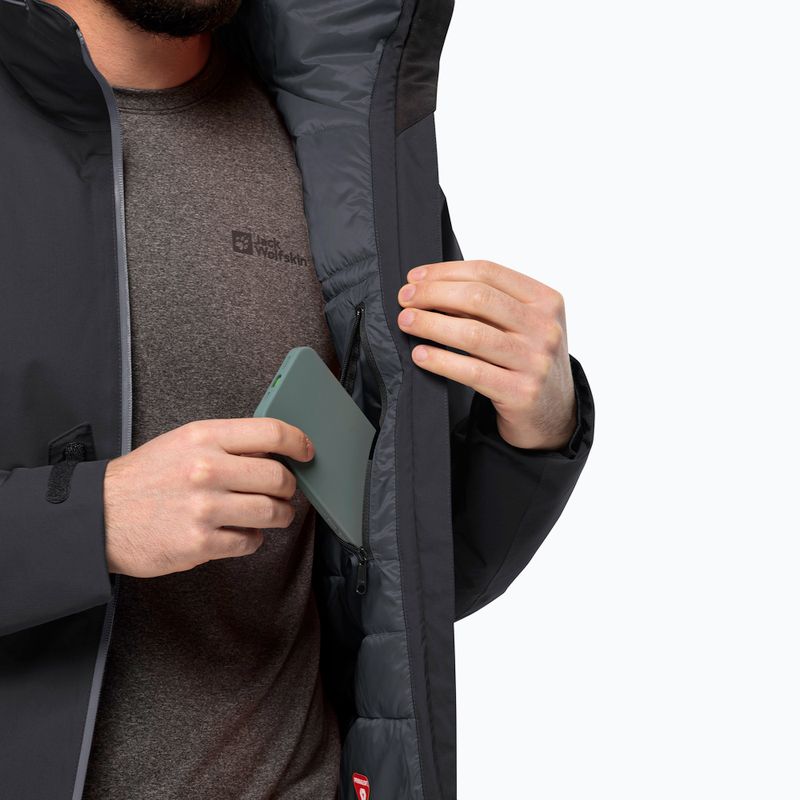Jack Wolfskin men's rain jacket Wisper Ins black 6
