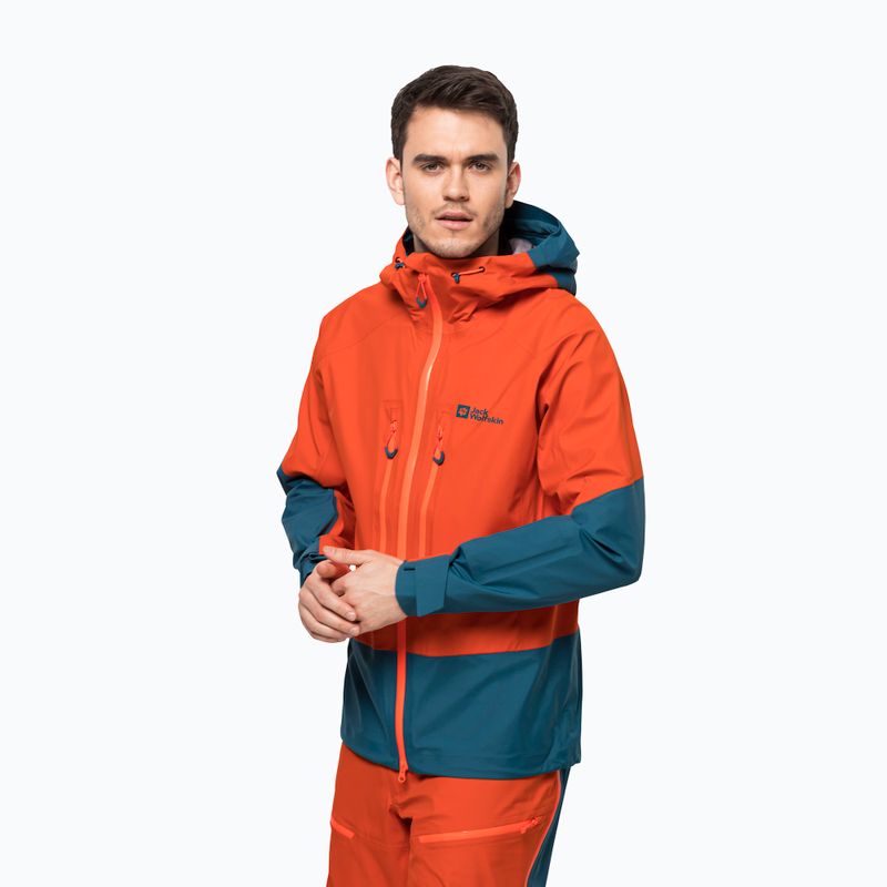 Jack Wolfskin men's ski jacket Alpspitze 3L orange 1115181