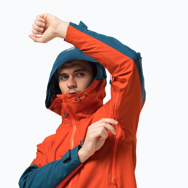 Jack Wolfskin men's ski jacket Alpspitze 3L orange 1115181 6