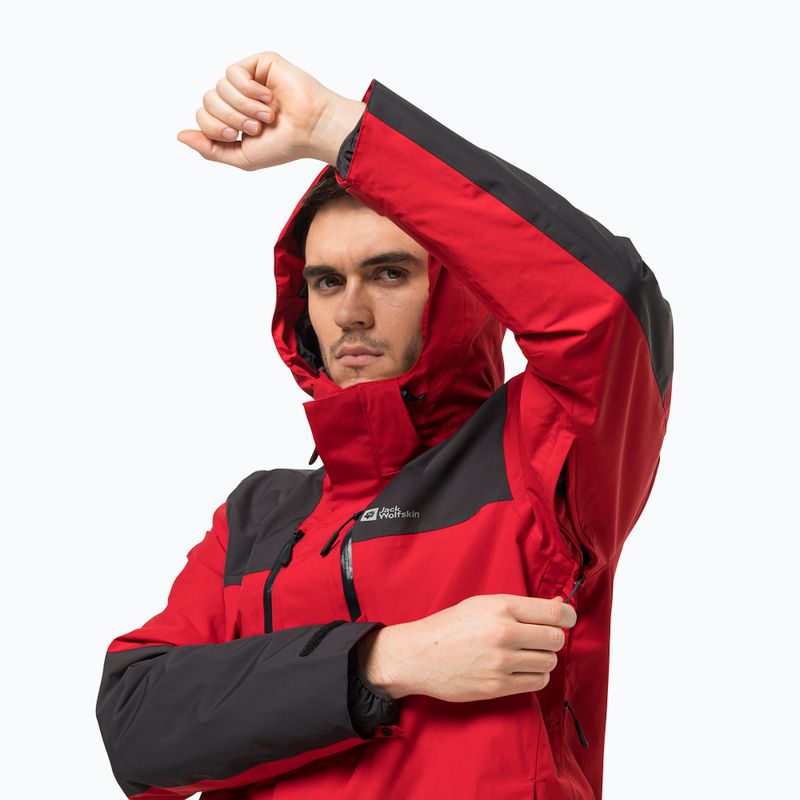 Jack Wolfskin men's Jasper rain jacket red 1115261_2206_002 7