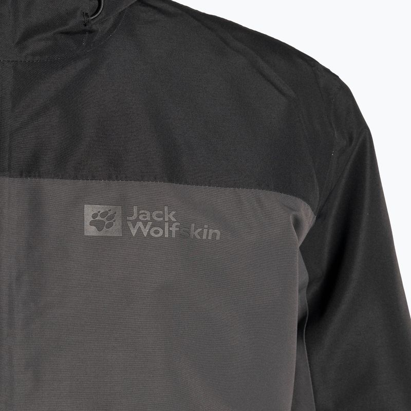 Jack Wolfskin men's 3-in-1 jacket Glaabach grey-black 1115291_6000_006 3