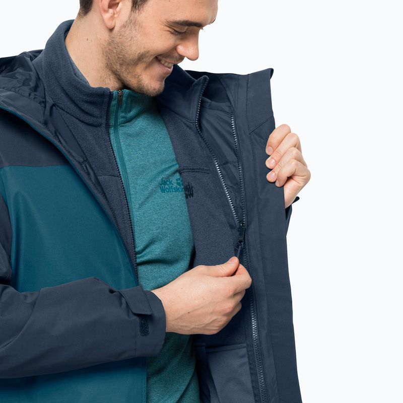 Jack Wolfskin men's 3-in-1 jacket Taubenberg blue 1115311_4133_006 8