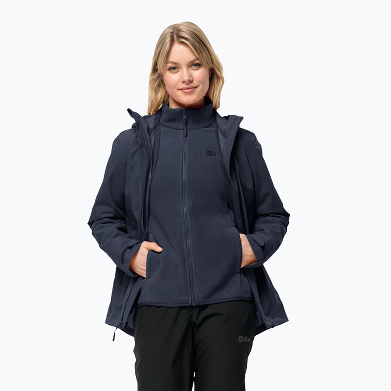 Jack Wolfskin women's Moonrise 3In1 jacket night blue 3