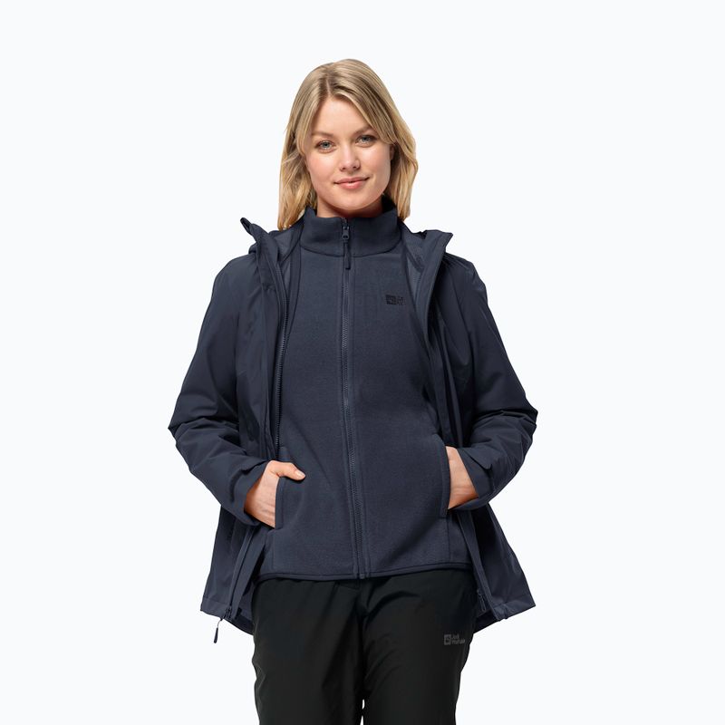 Jack Wolfskin women's Moonrise 3In1 jacket night blue 3