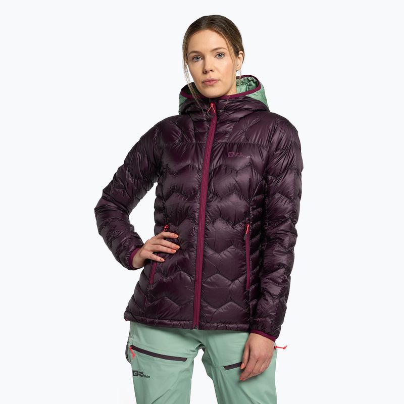 Jack Wolfskin women's Alpspitze Down Hoody ski jacket purple 1206791_2042