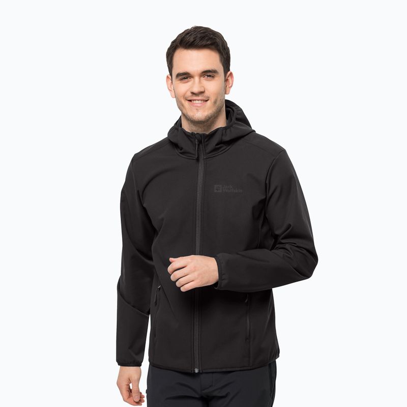 Jack Wolfskin Bornberg Hoody men's softshell jacket black 1307471_6000